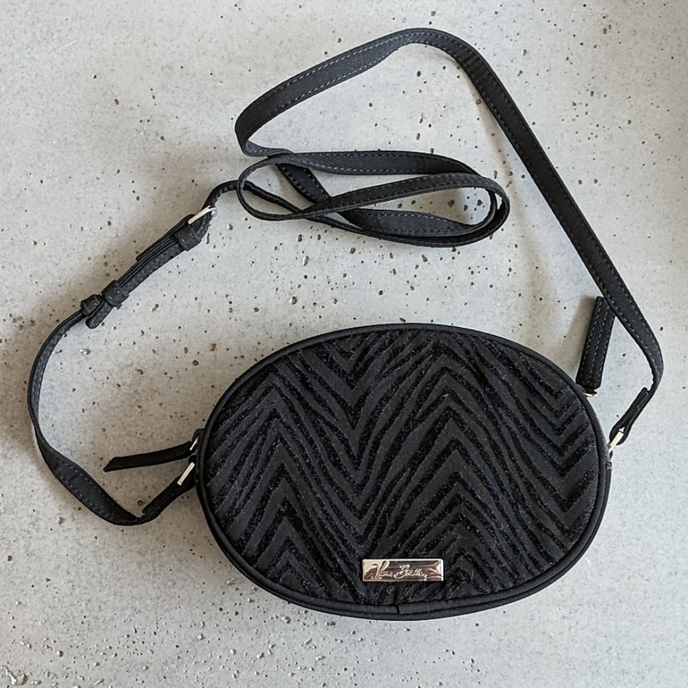 Vera Bradley Black Zebra Flock Crossbody